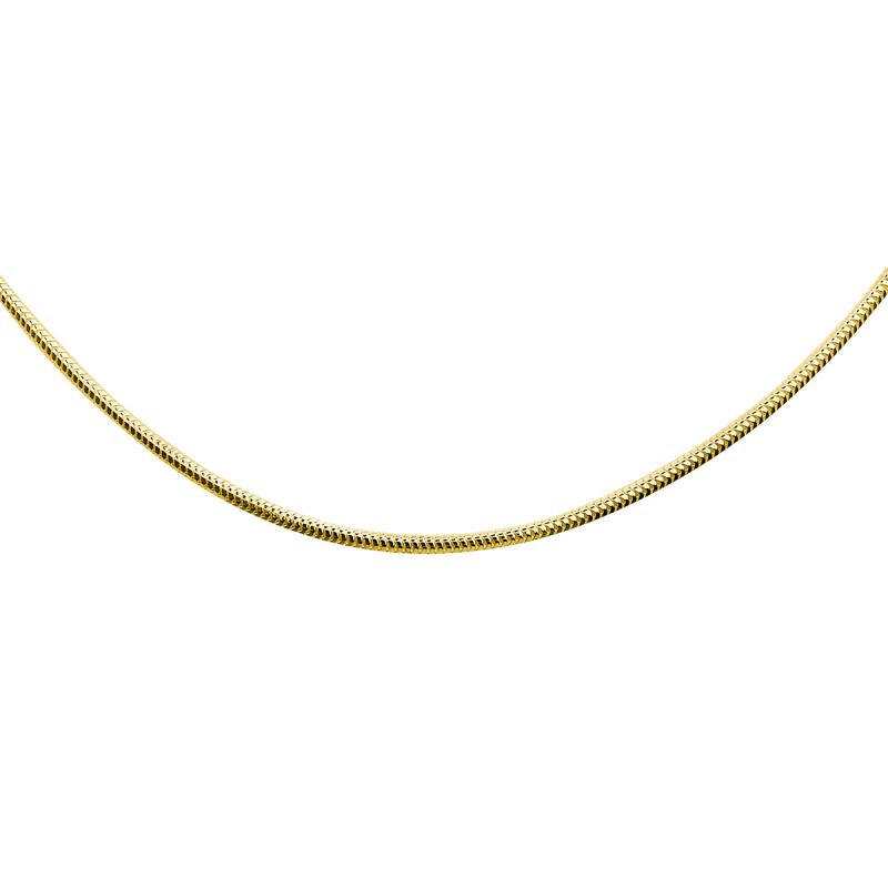 Lantisor lung argint placat cu aur galben 60 cm model sarpe DiAmanti SNAKEDC8L140G-60cm-DIA (Argint 925‰ 4,2 g.)